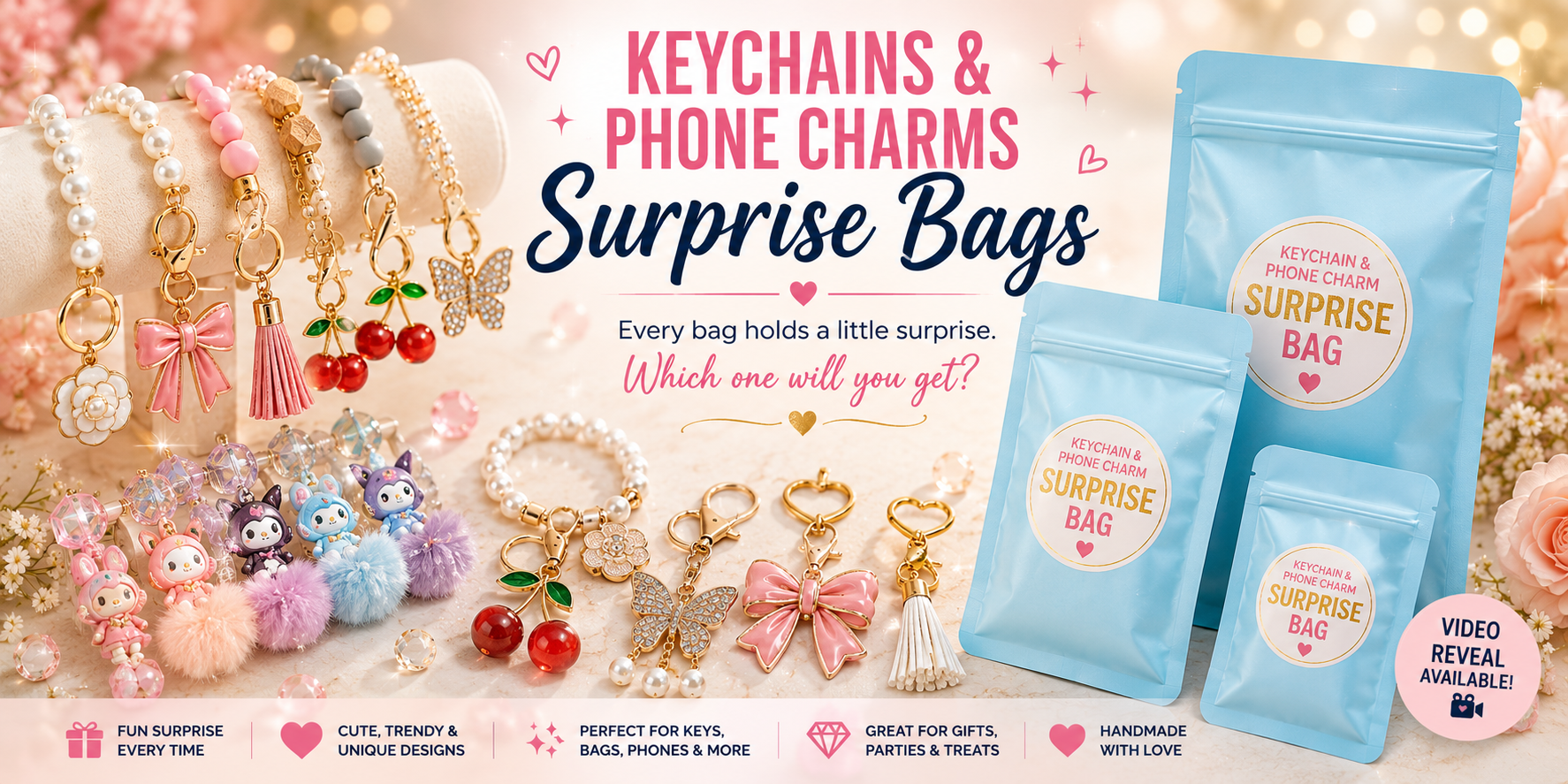 Keychain & Phone charm Surprise Bags